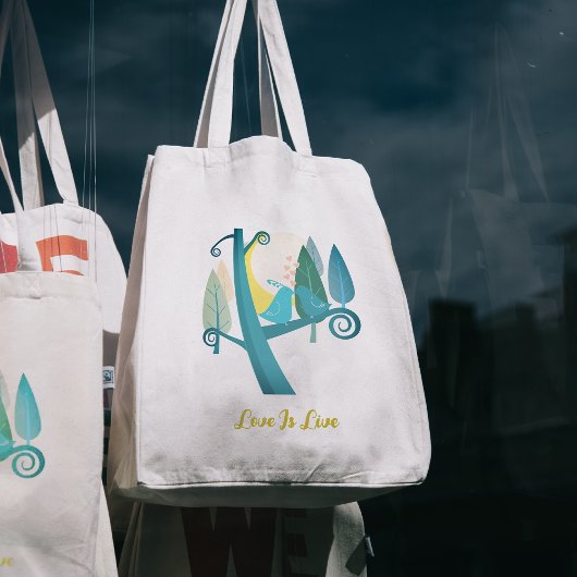 Sac fourre-tout d'oiseaux bleus