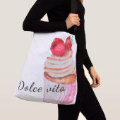 Sac fourre-tout Dolce vita avec design cupcake fra (De près)