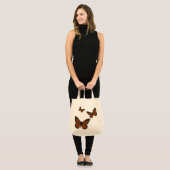 Sac fourre-tout Doodled Monarch (Devant (modèle))
