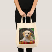 Sac fourre-tout d'or à épicerie de chiot de (Devant (produit))