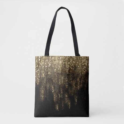 Sac fourre-tout doré noir brillant (Devant)