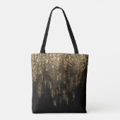 Sac fourre-tout doré noir brillant (Dos)