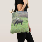 Sac fourre-tout double face avec de jolis chevaux (De près)