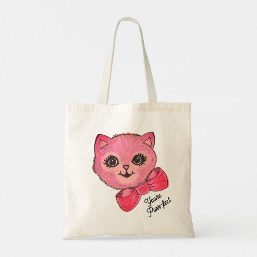 Sac fourre-tout double face vintage chaton (Dos)