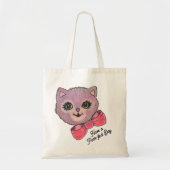 Sac fourre-tout double face vintage chaton (Devant)