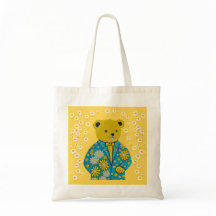 Sac fourre-tout d'ours floral