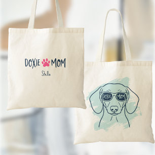 Sac fourre-tout Doxie Mom personnalisé au nom Ice