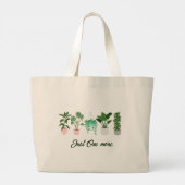 Sac fourre-tout drôle avec une plante de plus (Dos)