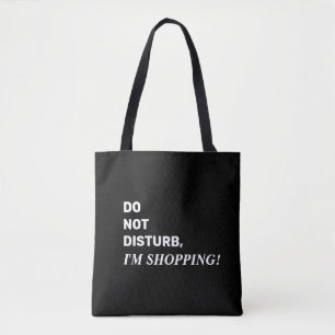 Sac fourre-tout drôle noir et blanc avec citation