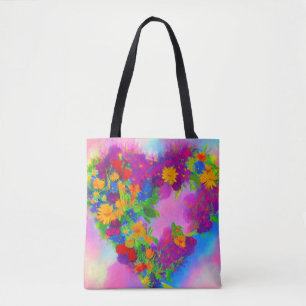 Sac fourre-tout du coeur floral