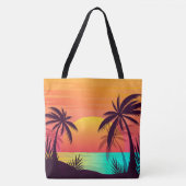 Sac fourre-tout du coucher de soleil tropical (Devant)