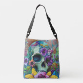 sac fourre-tout du crâne de fleurs (Dos)
