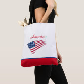 Sac fourre-tout du drapeau américain (De près)