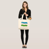 Sac fourre-tout du drapeau de l'Ouzbékistan (Devant (modèle))