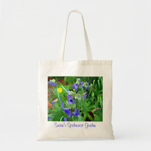 Sac fourre-tout du jardin de fleurs de verdure pou