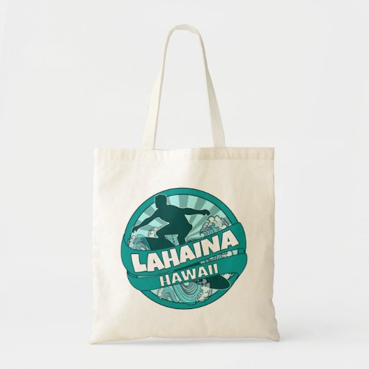 Sac fourre-tout du logo de la surfeuse turquoise d (Devant)