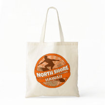 Sac fourre-tout du logo du surfeur orange de North
