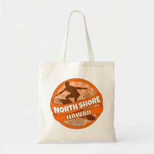 Sac fourre-tout du logo du surfeur orange de North