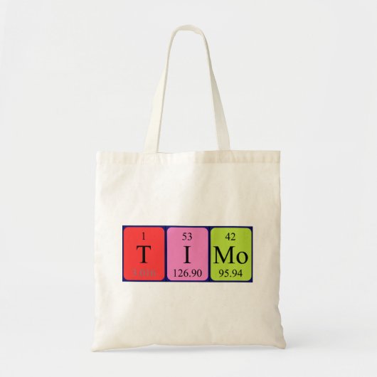 Sac fourre-tout du nom de table périodique du temp (Devant)