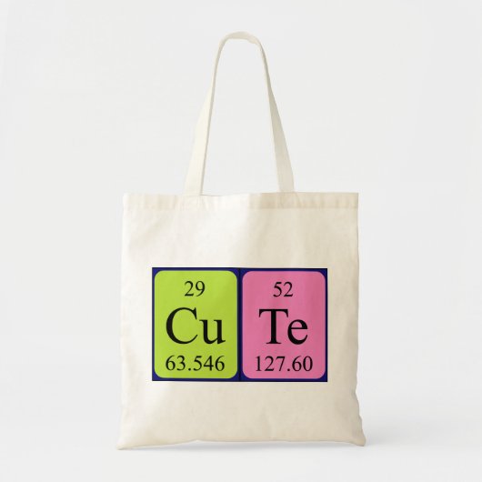 Sac fourre-tout du nom de table périodique mûr (Devant)