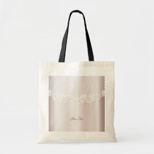 Sac fourre-tout élégant en dentelle blanche floral