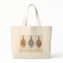 Sac fourre-tout élégant Trio de fleurs séchées Fre