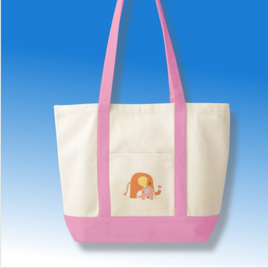 Sac fourre-tout éléphant bébé fille rose