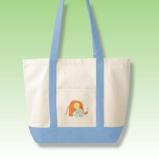 Sac fourre-tout éléphant bébé garçon bleu