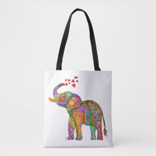 Sac fourre-tout Eléphant coloré et mignon