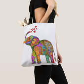 Sac fourre-tout Eléphant coloré et mignon (De près)
