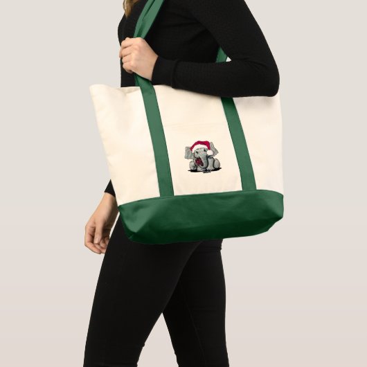 Sac fourre-tout éléphant de Noël (Devant (produit))