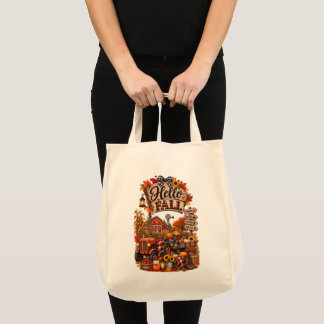 Sac fourre-tout Ello Fall | Toile de jute automnal