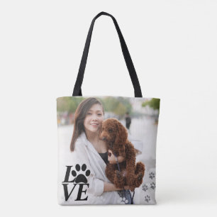 Sac fourre-tout Empreinte de patte AMOUR personnal