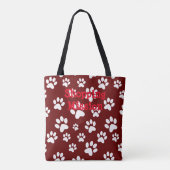 Sac fourre-tout Empreinte de patte blanc (Dos)