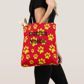 Sac fourre-tout Empreinte de patte jaune (De près)