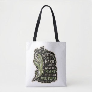 Sac fourre-tout en broderie verte d'esthétique bot