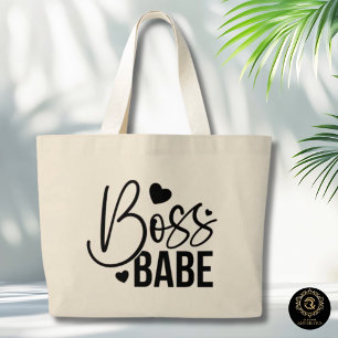 Sac fourre-tout en coton Chic Boss Babe pour tous