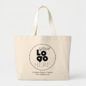 Sac fourre-tout en coton grand sur mesure avec log (Devant)