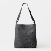 Sac fourre-tout en cuir noir (Dos)