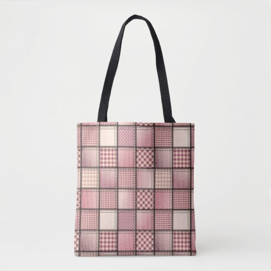 Sac fourre-tout en denim rose (Devant)