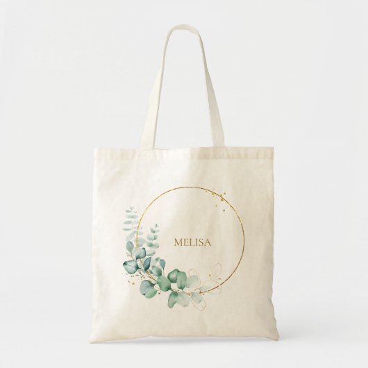 Sac fourre-tout en eucalyptus à feuillage doré bot (Devant)