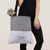 Sac fourre-tout en monogramme à texture chic (De près)