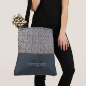 Sac fourre-tout en monogramme à texture chic (De près)
