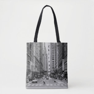 Sac fourre-tout en niveaux de gris de Chicago Madi