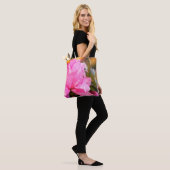 Sac fourre-tout en polyester brossé à azalée rose (Sur le modèle)