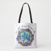 Sac fourre-tout en polyester brossé "Lisant" pour  (Devant)