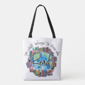 Sac fourre-tout en polyester brossé "Lisant" pour  (Dos)