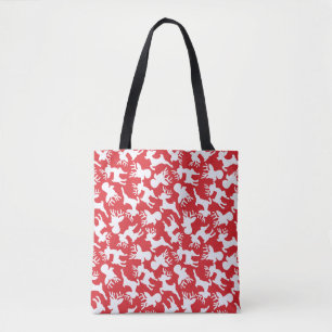 Sac fourre-tout en silhouette de renne blanc de No
