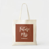 Sac fourre-tout en terracotta Bride Future Mrs Bro (Devant)