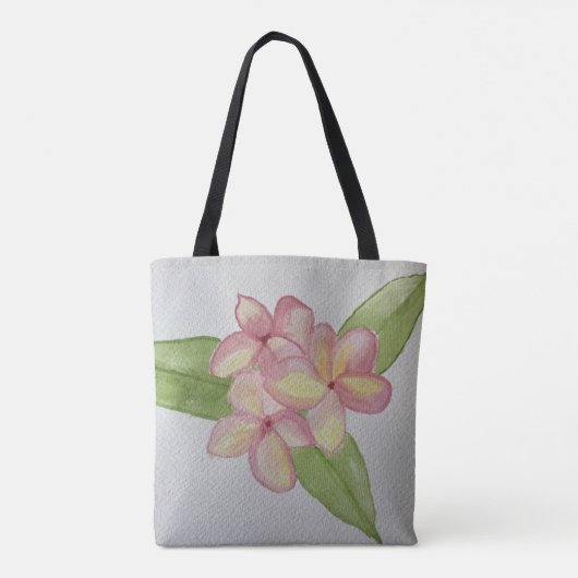 Sac fourre-tout en tissu avec design floral frangi (Dos)